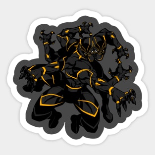 Black Panther - Gold Sticker